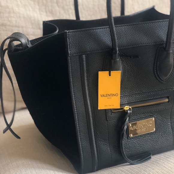 valentino black side bag